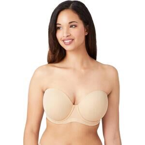 Wacoal Red Carpet Full Busted Strapless Bra Natural Nude Lightly Padded - Sz 36G
